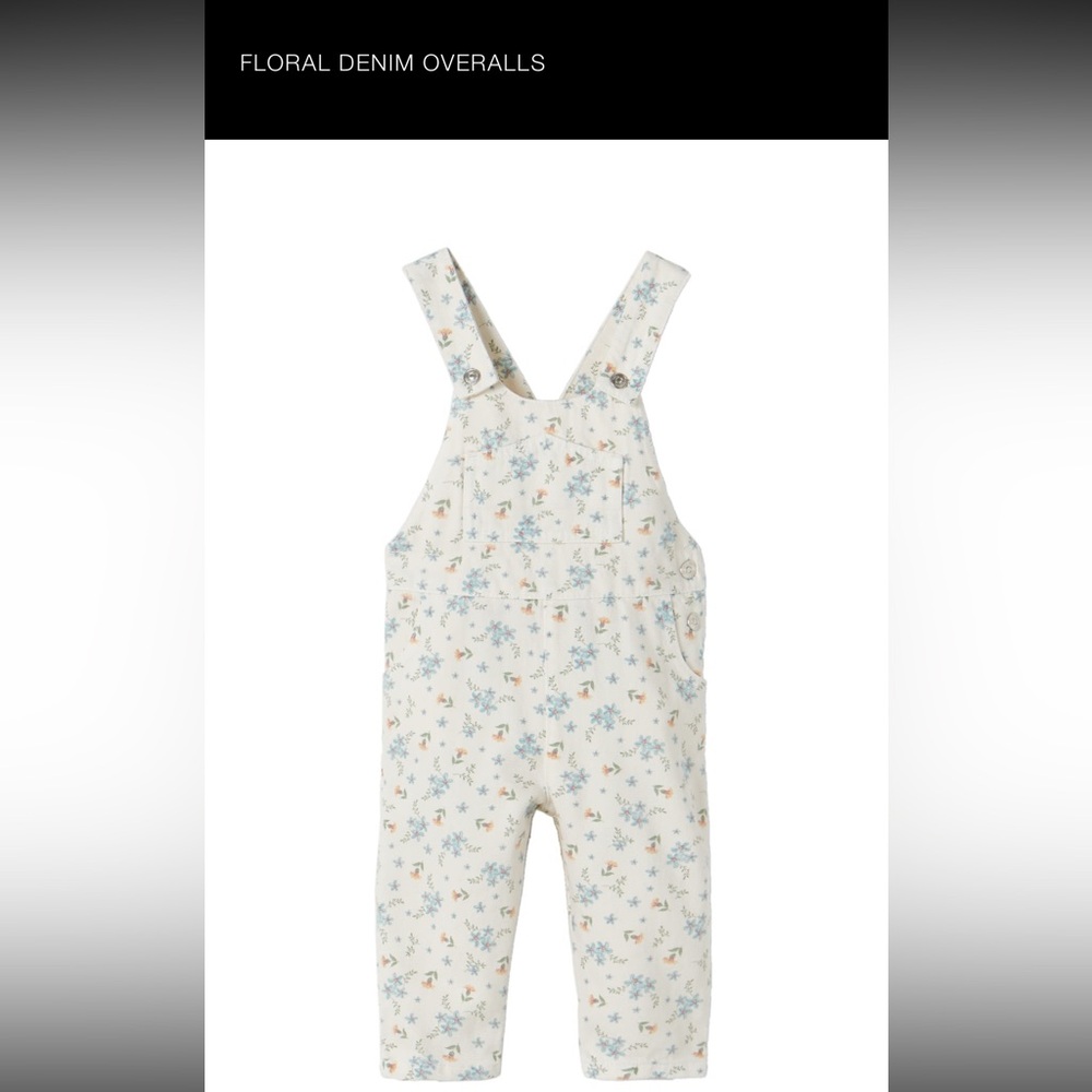 NWT- Zara Floral Overalls.  Toddler size 3-4 years old.